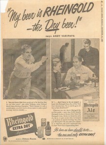 Rheingold Beer - NY Daily News, 1950